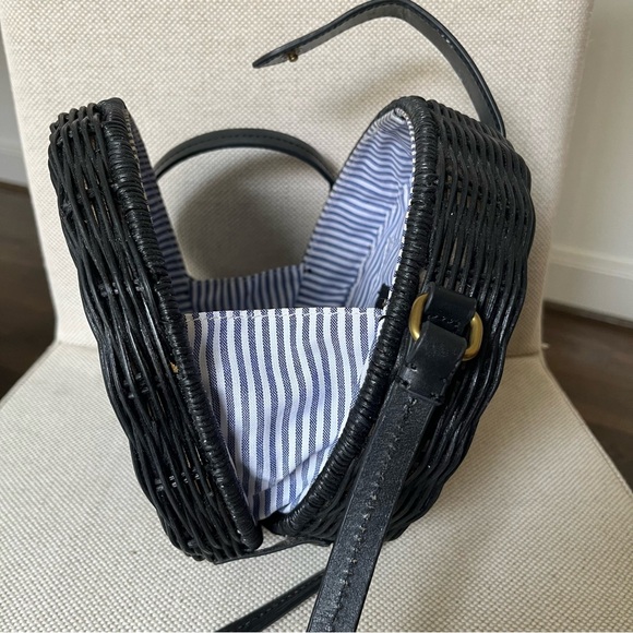J. Crew Round Straw Bag in Black - Picture 12 of 15